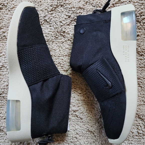 Nike Air Fear Of God Moc Black Brand New Sz 4 - Picture 1 of 8